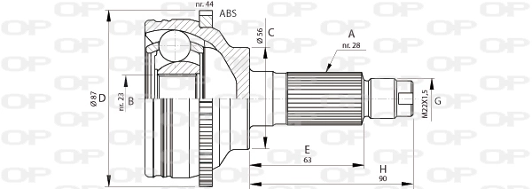 CVJ569610 Open Parts