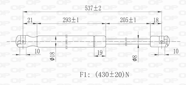 GSR635900 Open Parts Amortecedor de tampa de porta-malas (de 3ª/5ª porta traseira)