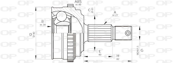 CVJ522010 Open Parts