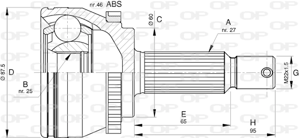 CVJ578610 Open Parts