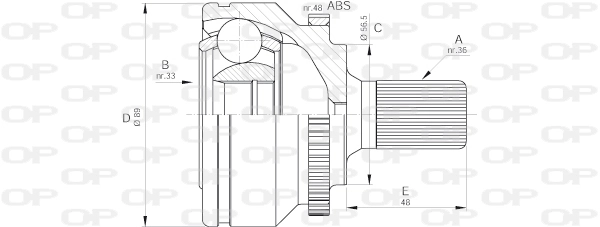 CVJ559010 Open Parts