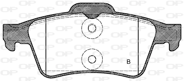 BPA084220 Open Parts Sapatas do freio traseiras de disco