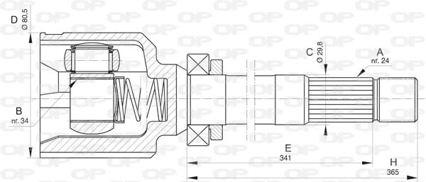 CVJ582920 Open Parts