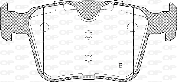 BPA151645 Open Parts Sapatas do freio traseiras de disco