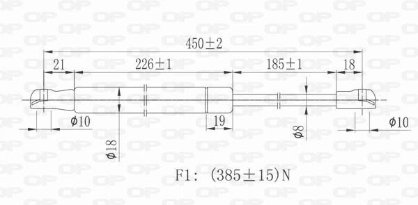 GSR610800 Open Parts Amortecedor de tampa de porta-malas (de 3ª/5ª porta traseira)
