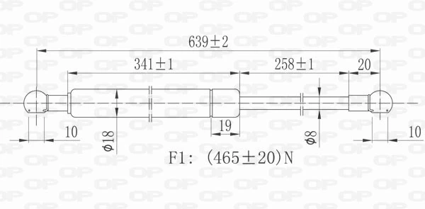 GSR613200 Open Parts Amortecedor de tampa de porta-malas (de 3ª/5ª porta traseira)