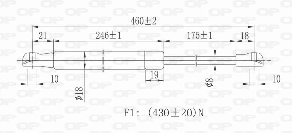 GSR620600 Open Parts Amortecedor de tampa de porta-malas (de 3ª/5ª porta traseira)