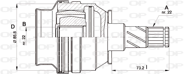 CVJ540720 Open Parts