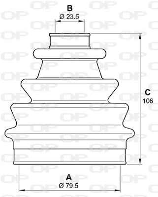  Bota de proteção externa de junta homocinética do semieixo dianteiro Subaru Impreza I sedan (GC) (1992 - 2000) I