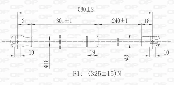 GSR610300 Open Parts Amortecedor de tampa de porta-malas (de 3ª/5ª porta traseira)