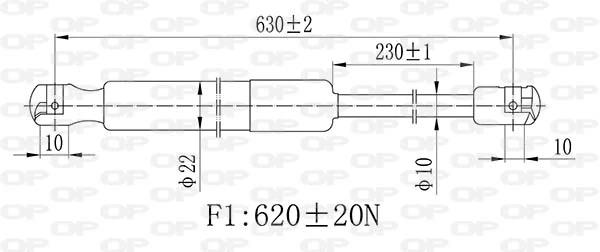 GSR647700 Open Parts Amortecedor de tampa de porta-malas (de 3ª/5ª porta traseira)
