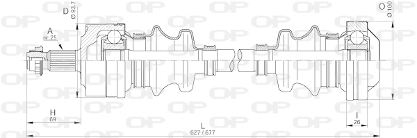 Semieixo traseiro para Mercedes C 190 W201
