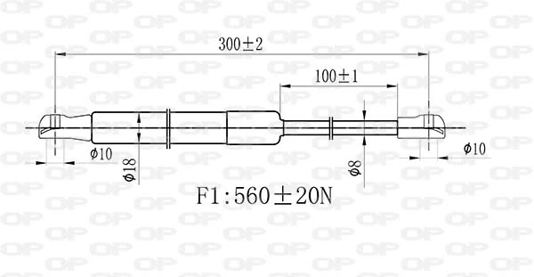 GSR645500 Open Parts Amortecedor de tampa de porta-malas (de 3ª/5ª porta traseira)