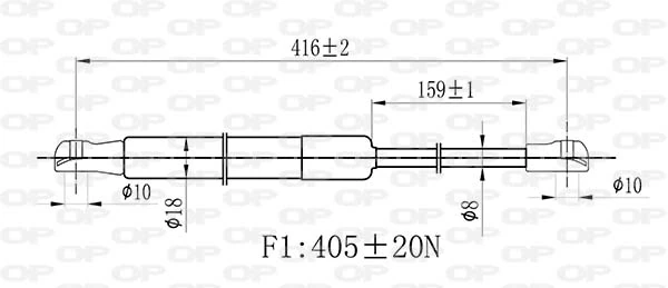 GSR649000 Open Parts Amortecedor de tampa de porta-malas (de 3ª/5ª porta traseira)