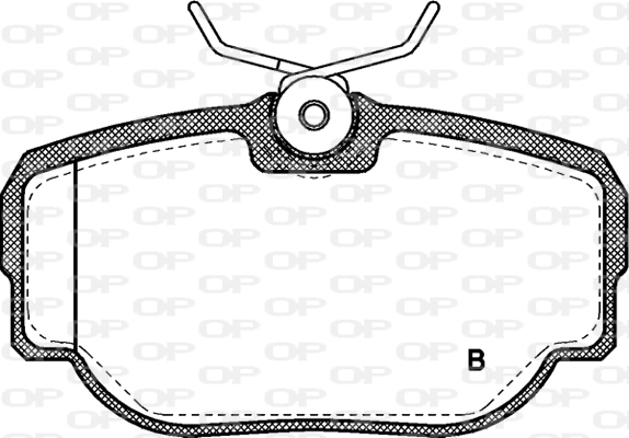 BPA057700 Open Parts Sapatas do freio traseiras de disco