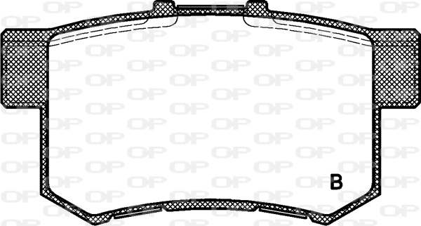 BPA032512 Open Parts Sapatas do freio traseiras de disco