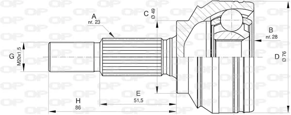 Junta homocinética externa dianteira Renault SANDERO preço, a partir de 38,12 USD