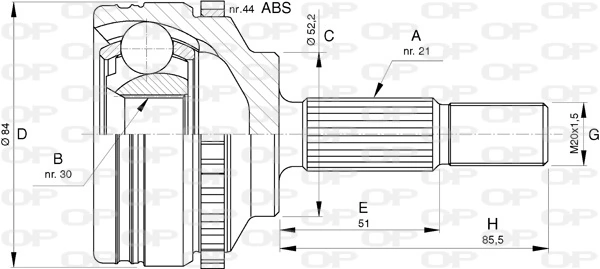 CVJ574310 Open Parts