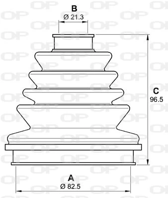 Bota de proteção externa de junta homocinética do semieixo dianteiro para Audi 100 C3 44, 44Q