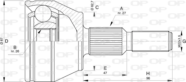 CVJ575110 Open Parts