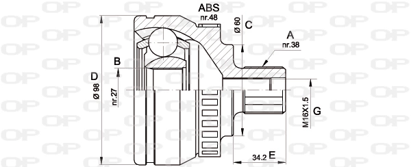 CVJ537610 Open Parts