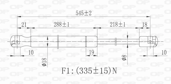 GSR610200 Open Parts Amortecedor de tampa de porta-malas (de 3ª/5ª porta traseira)