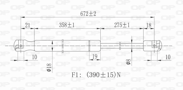 GSR607900 Open Parts Amortecedor de tampa de porta-malas (de 3ª/5ª porta traseira)