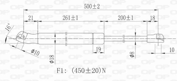 GSR630500 Open Parts Amortecedor de tampa de porta-malas (de 3ª/5ª porta traseira)