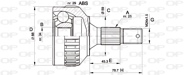 CVJ528710 Open Parts