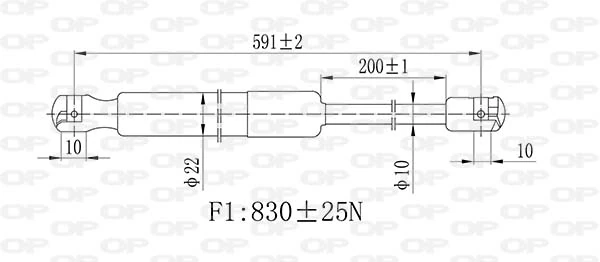 GSR651300 Open Parts Amortecedor de tampa de porta-malas (de 3ª/5ª porta traseira)