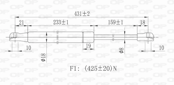 GSR612000 Open Parts Amortecedor de tampa de porta-malas (de 3ª/5ª porta traseira)