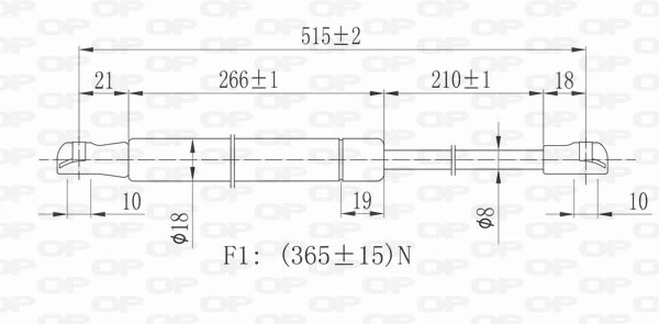 GSR613000 Open Parts Amortecedor de tampa de porta-malas (de 3ª/5ª porta traseira)