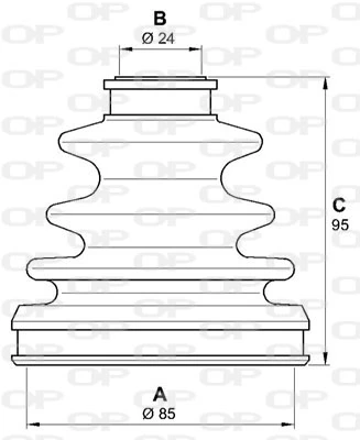 Bota de proteção externa de junta homocinética do semieixo dianteiro para Honda Accord VI CH