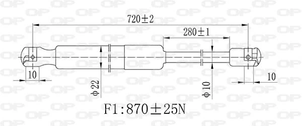 GSR649400 Open Parts Amortecedor de tampa de porta-malas (de 3ª/5ª porta traseira)