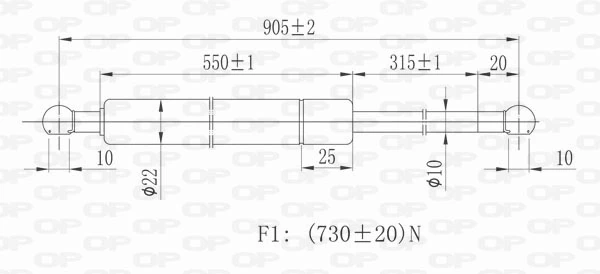 GSR623900 Open Parts Amortecedor de tampa de porta-malas (de 3ª/5ª porta traseira)