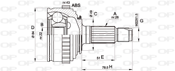 Compre Junta homocinética externa dianteira Rover 25 