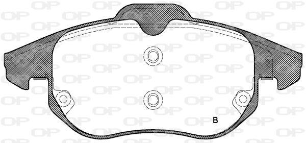 BPA088800 Open Parts Sapatas do freio dianteiras de disco