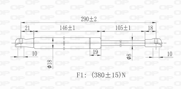 GSR609100 Open Parts Amortecedor de tampa de porta-malas (de 3ª/5ª porta traseira)