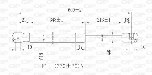 Amortecedor de tampa de porta-malas (de 3ª/5ª porta traseira) Peugeot/Citroen 1354844080 preço, a partir de 18,14 USD