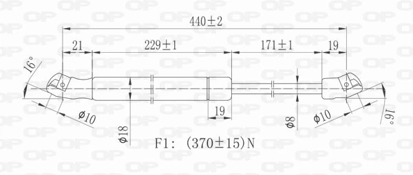 GSR603500 Open Parts Amortecedor de tampa de porta-malas (de 3ª/5ª porta traseira)