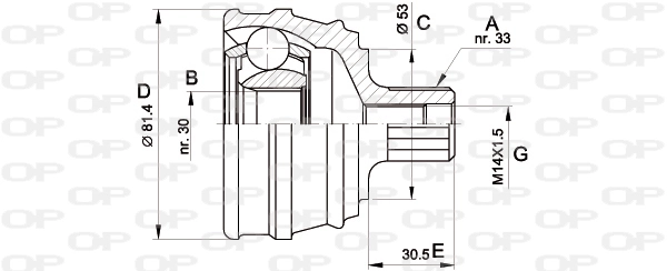 CVJ506310 Open Parts
