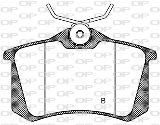 BPA026374 Open Parts Sapatas do freio traseiras de disco