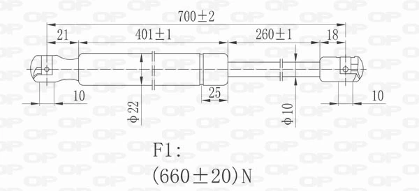 GSR622900 Open Parts Amortecedor de tampa de porta-malas (de 3ª/5ª porta traseira)
