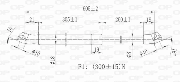 GSR635600 Open Parts Amortecedor de tampa de porta-malas (de 3ª/5ª porta traseira)