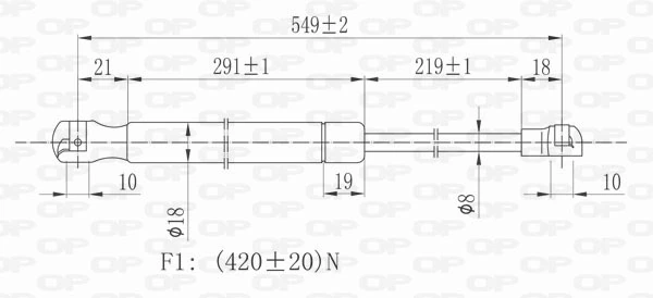 GSR619300 Open Parts Amortecedor de tampa de porta-malas (de 3ª/5ª porta traseira)