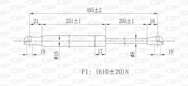 GSR637200 Open Parts Amortecedor de tampa de porta-malas (de 3ª/5ª porta traseira)