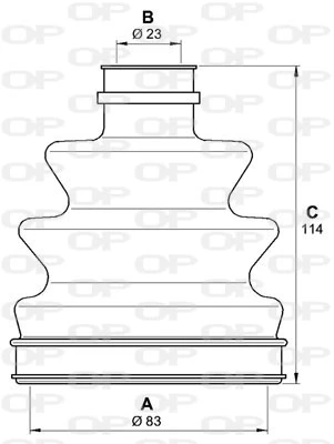 Bota de proteção externa de junta homocinética do semieixo dianteiro para Renault Espace I J11