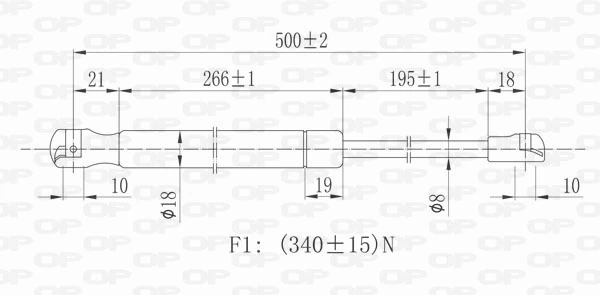 GSR609600 Open Parts Amortecedor de tampa de porta-malas (de 3ª/5ª porta traseira)