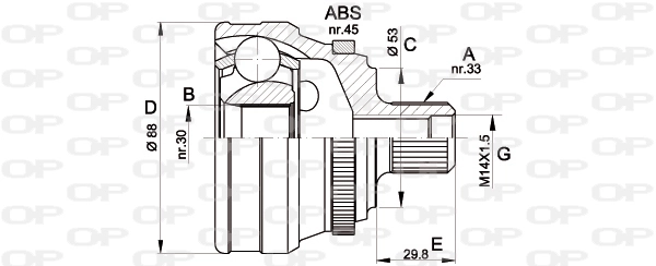 CVJ530410 Open Parts