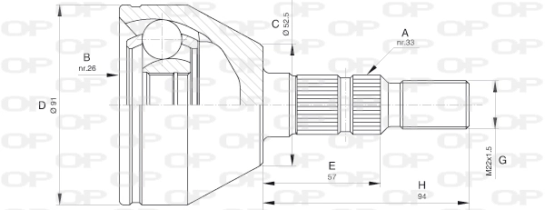 CVJ560310 Open Parts